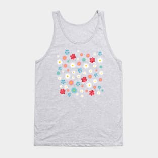 Spring Flower Pattern on Cream background Tank Top